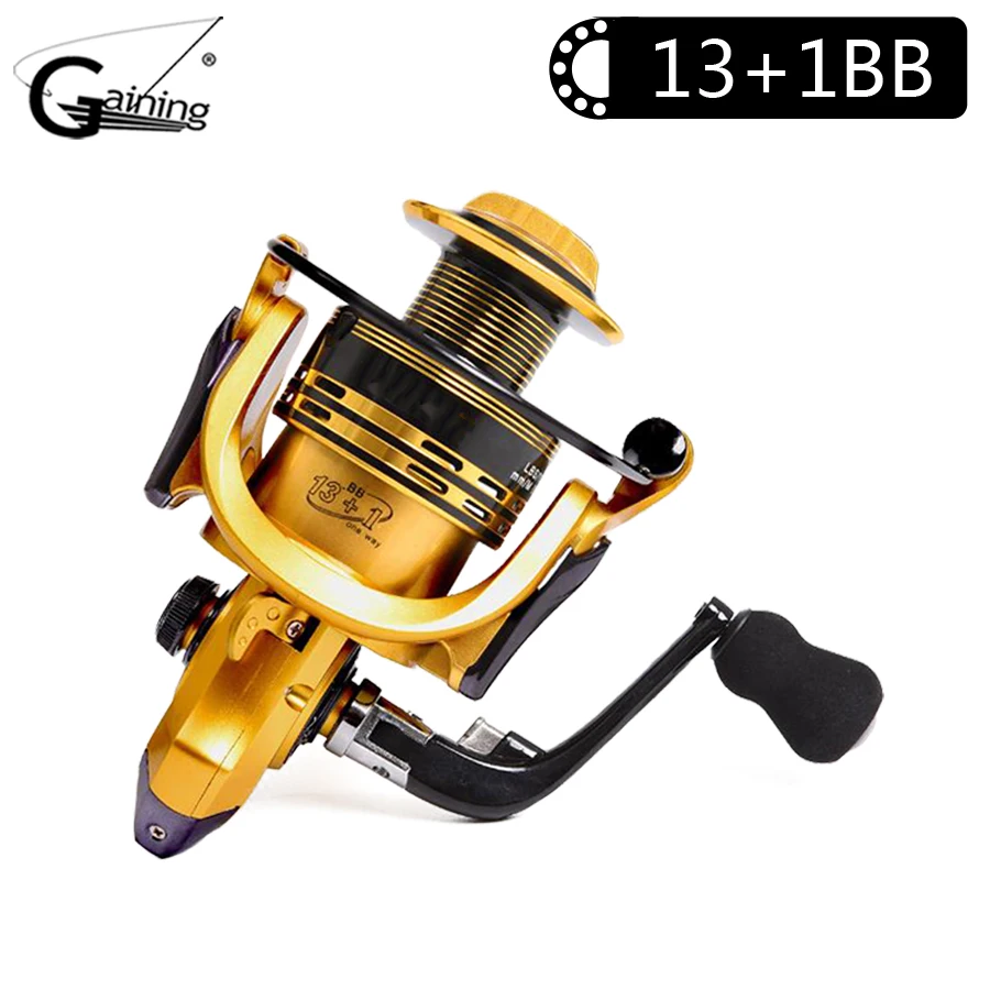 

Gaining 4.7:1 5.1:1 High Speed Metal Spinning Reels 13+1 Ball Bearings Spinning Fishing Reel Carp Fishing Tackle Wheel