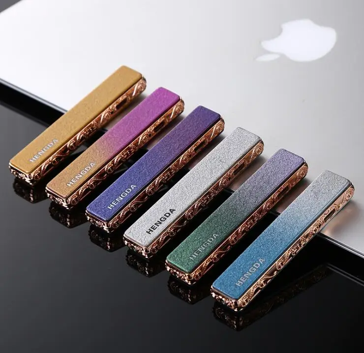 Металлическая Полоса USB мини перезаряжаемая Зажигалка ультра-тонкий креативный