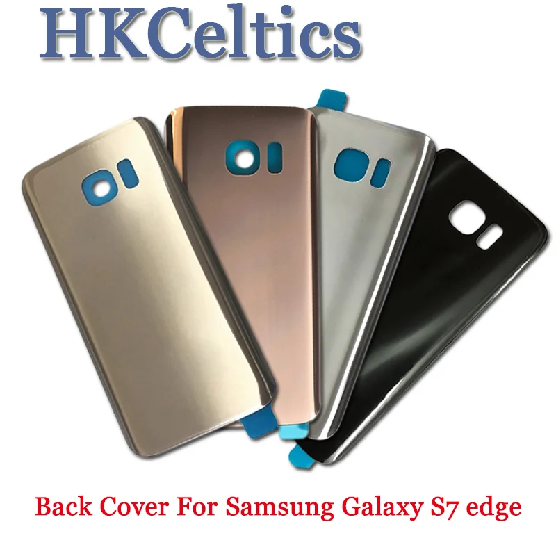 10 шт. для Samsung S7 Edge G935F стеклянный корпус задняя крышка батареи дверь G930F Замена +