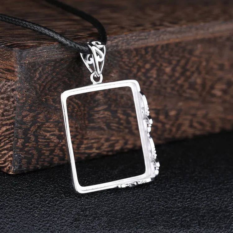 Стерлинговое Серебро 925 белый золотой цвет полукрепление кулон для 22x25 мм