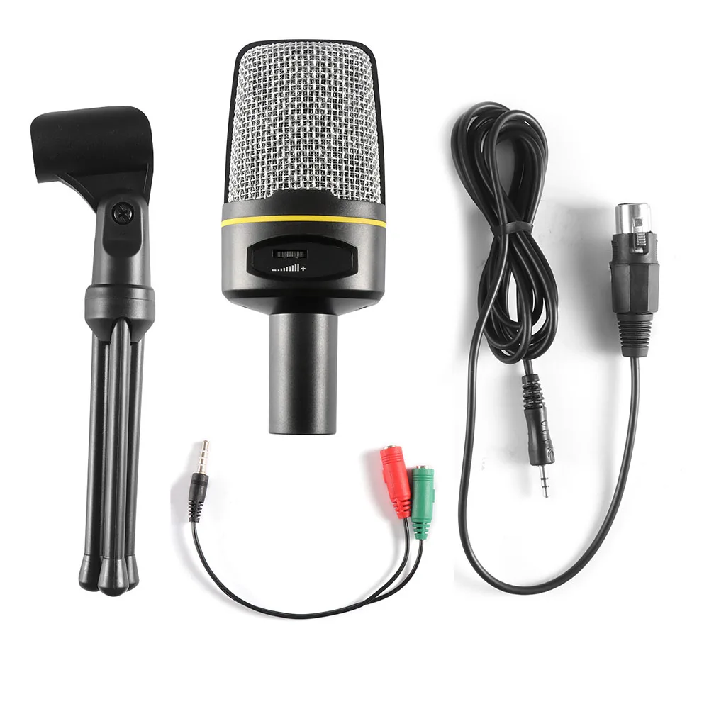 Portable Karaoke Microphone High-Performance With 180° Rotating Mini Stand Tripod Audio Recording For Computer PC Phone Desktop |