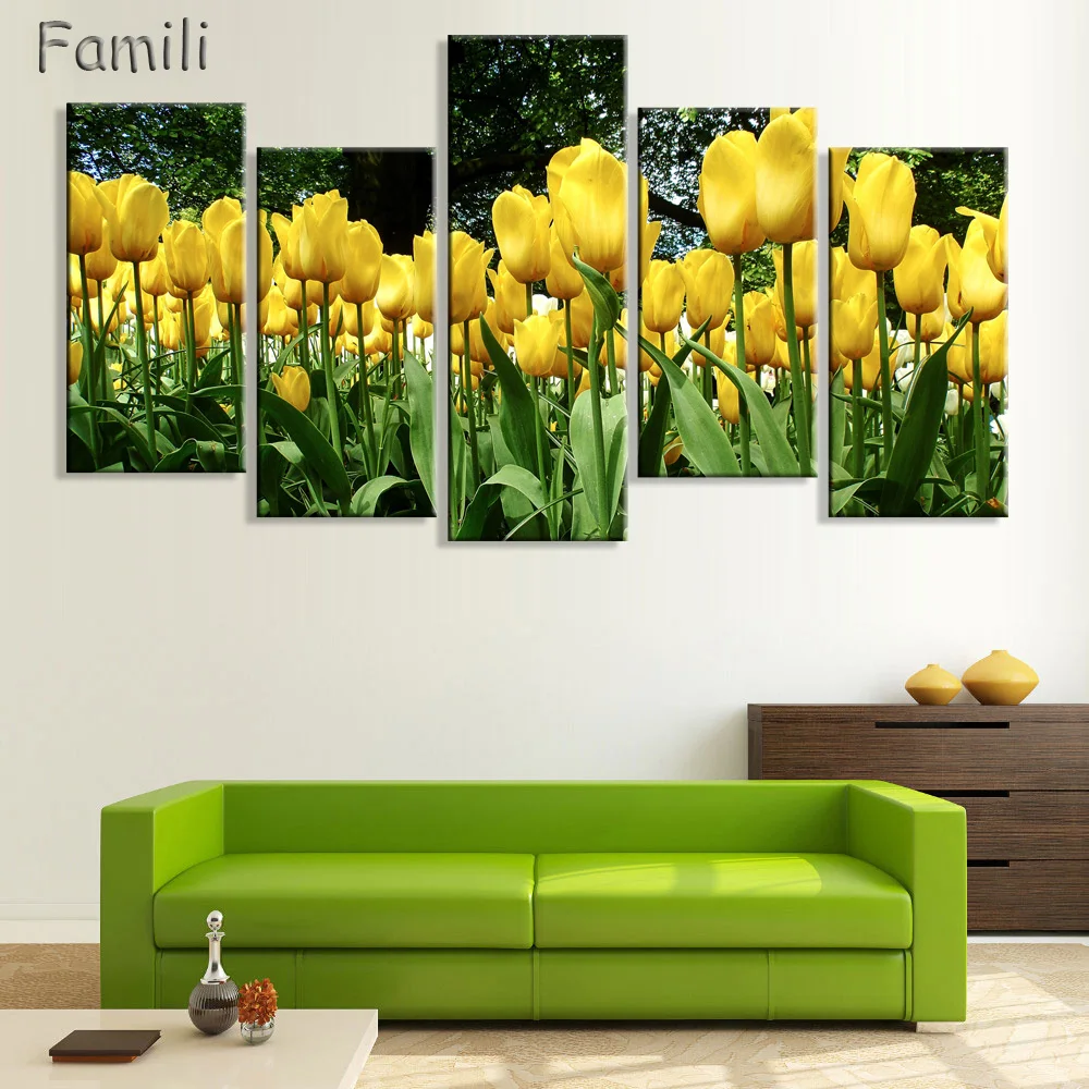 Модульные картины на стену холст цветы декоративная картина маслом для гостиной