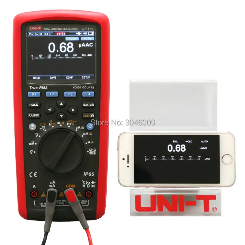 UNI-T UT181A True RMS регистрация данных мультиметр USB/Bluetooth передача/измерение температуры