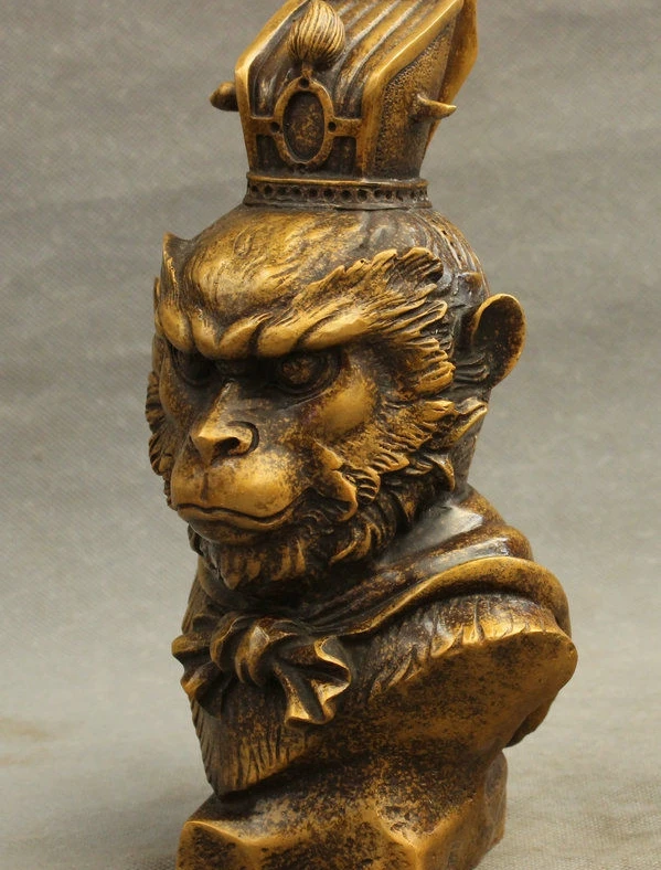 9 &quotКитайская Бронзовый народный Небесный дворец король солнце Укун Обезьяна