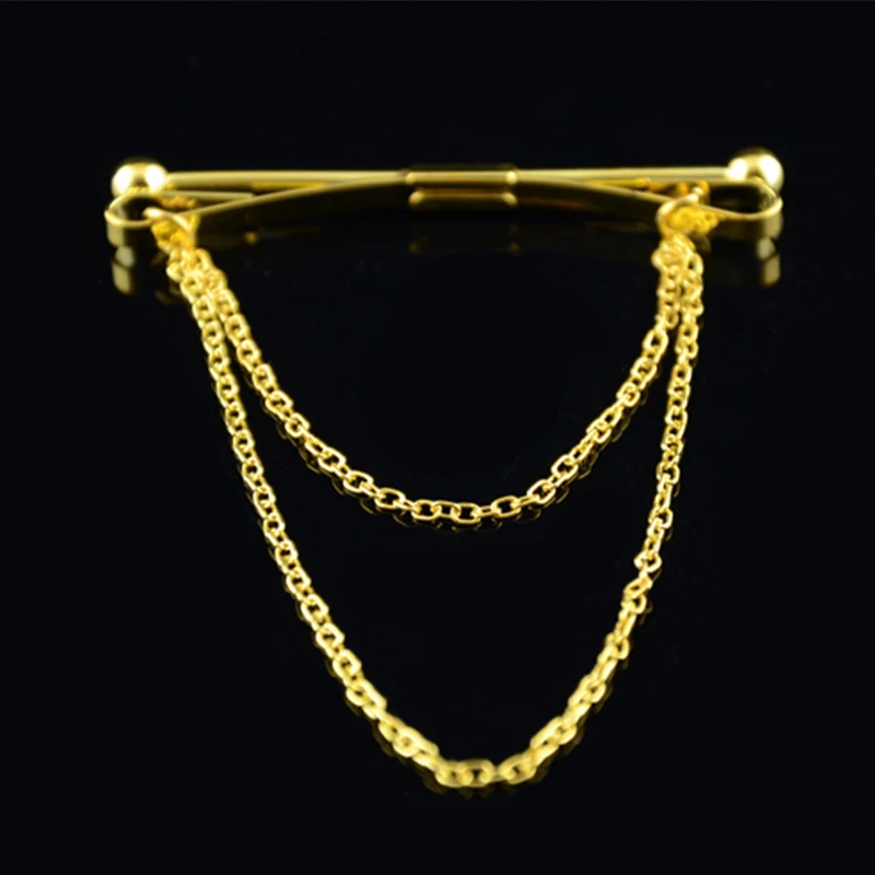 Брендовая новая брошь заколки для воротника с цепочкой классический мужской