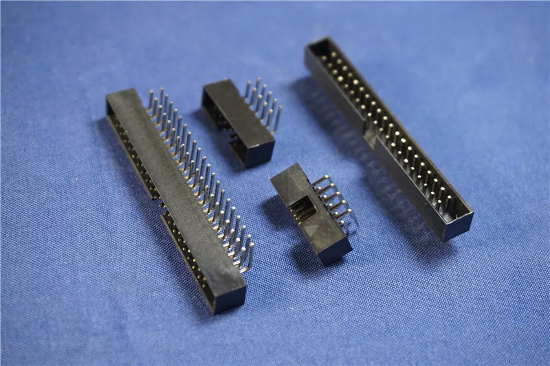 1000 шт 0 079 &quot2 мм PCB IDC Box Header 6 8 10 12 14 16 18 20 24 26 30 34 40 60 Pin сквозное отверстие правый угол