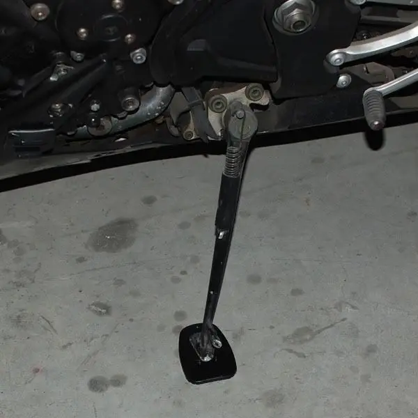 Черный мотоцикл велосипед пластик Kickstand Сторона Kick Pad пластина база для Yamaha Honda