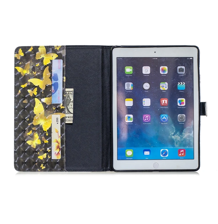 СПС Coque iPad Air Чехол милый Кот Волк кожаный чехол-книжка для телефона с кошельком и Чехлы для iPad Air A1474 A1475 A1476 iPad 5 чехол Etui Capinha