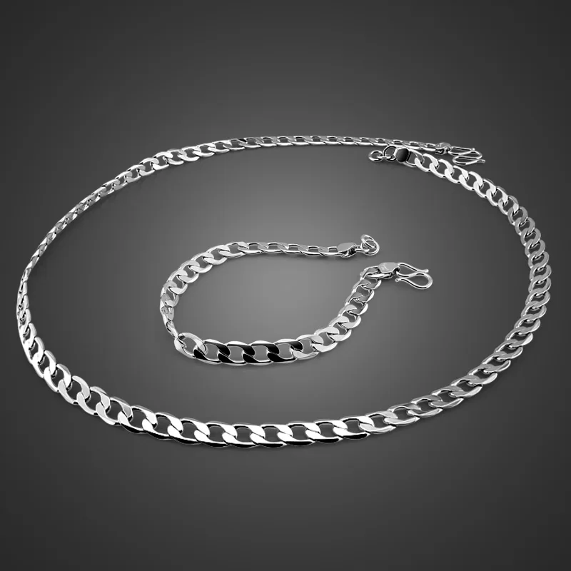 Новое серебряное ожерелье мужское из стерлингового серебра с простым дизайном