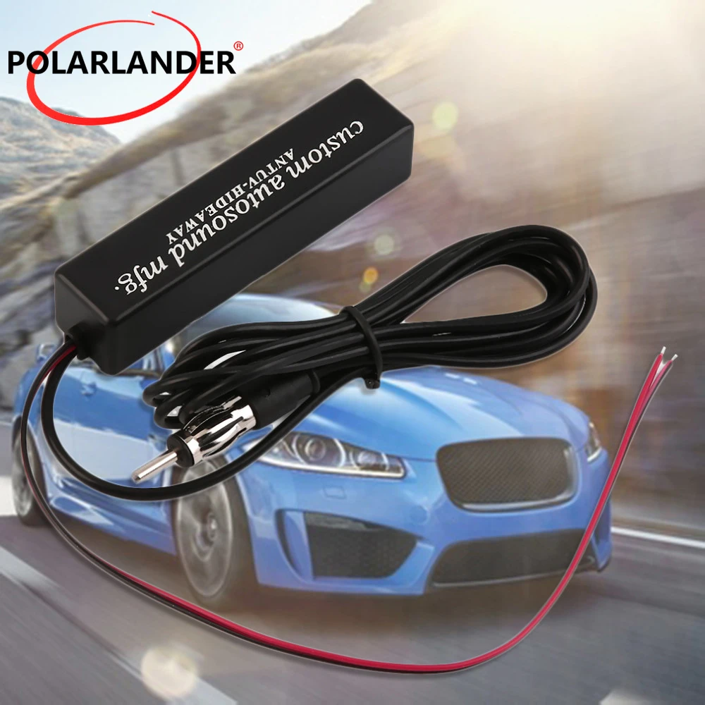 Universal Auto Car Radio FM Antenna Signal Enhance Device 12V Booster Amp Amplifier for Marine Vehicle Boat RV | Автомобили и