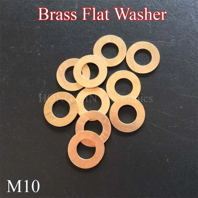 20pcs DIN125 ISO7089 M10 Meson Pad медный лист металлический воротник латунная плоская шайба