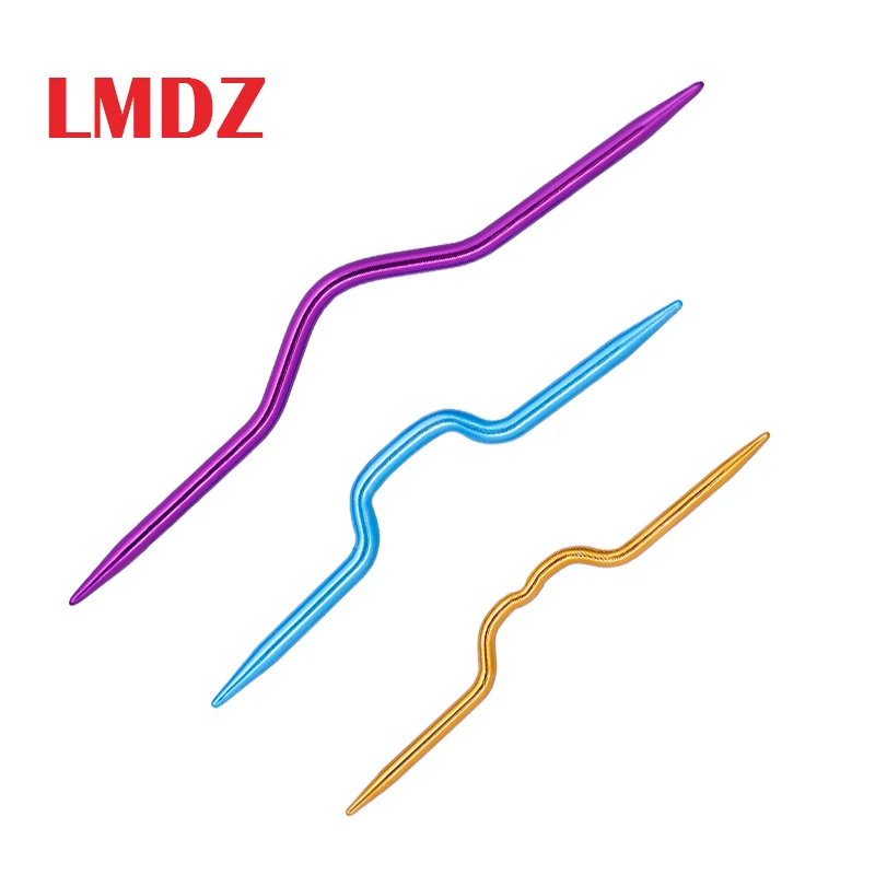 

LMDZ 3Pcs/lot Curved Crochet Hooks Aluminum Knitting Needles for Scarf Sweater Twist Weaving Knitting Tool Sewing Accessories