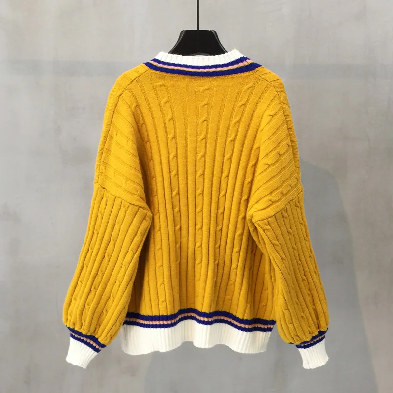 2019 осенний свитер Харадзюку Женская куртка Корейская крученая цветная школьная