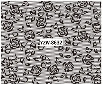 YZW8632 LCJ DIY Водные Наклейки для ногтей, кружевные цветочные наклейки, переводные наклейки s для дизайна ногтей, наклейки для тату - Цвет: YZW8632