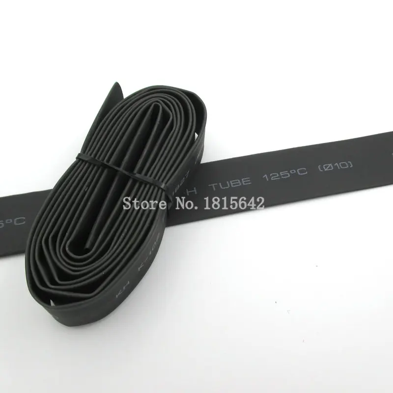 Термоусадочная трубка черная термоусадочная 10 мм 1 метр|heat shrink|tubing tubesleeve wrap |