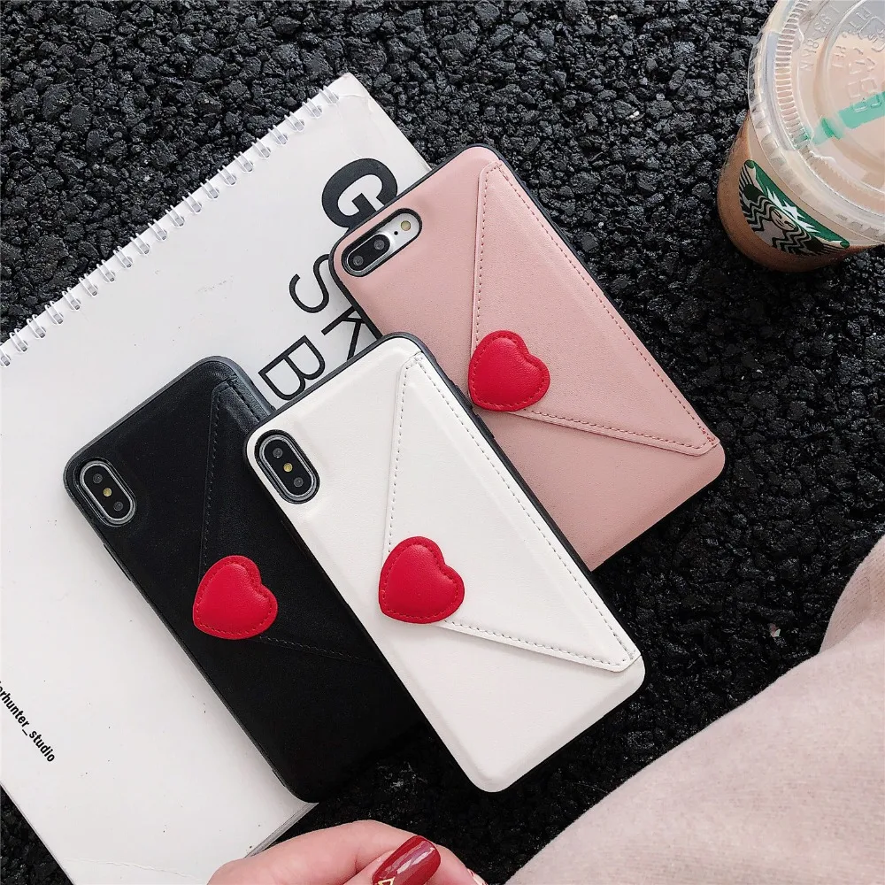 Чехол-книжка Haissky с сердечками для iPhone Xs Max XR X кожаный чехол-бумажник откидной