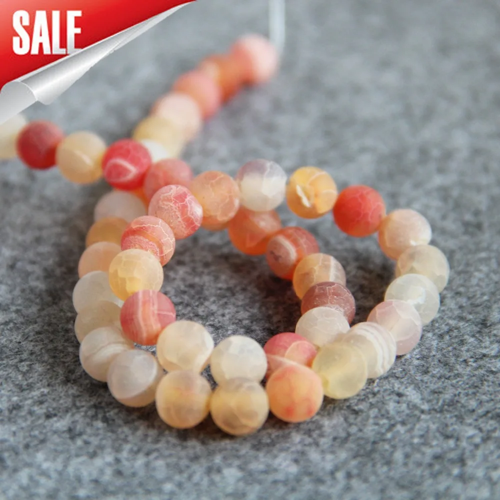 Лидер продаж новинка для ожерелья 8 мм разноцветные полоски красный натуральный