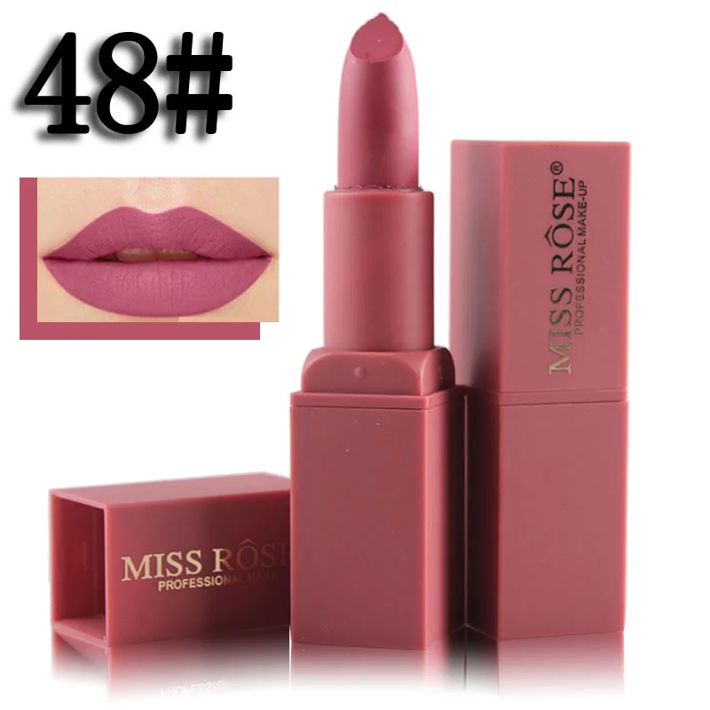 48 Miss Rose, брендовая, телесная, матовая помада Batom, 12 цветов, mate Batom, косметика, стойкий, телесный блеск для губ, профессиональный макияж - Цвет: 48