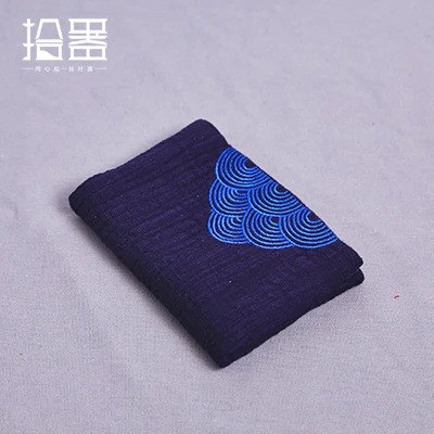 dark blue Салфетки для стола носовой платок настольный коврик коврик для посуды салфетки бумажные скатерть для кухни подставка под кружку полотенце хлопок Полотенце на стол махровые - Цвет: dark blue