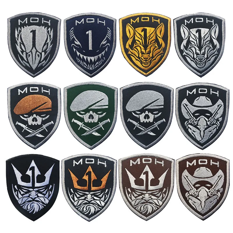 Вышивка значка Honor Meal Mohawk Wolf Skull тактика боевой дух ткань для армейской униформы