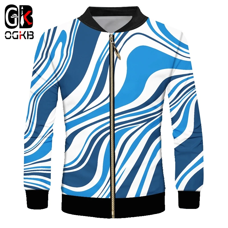 OGKB весенне осенняя повседневная куртка хип хоп карманы воротник стойка пальто