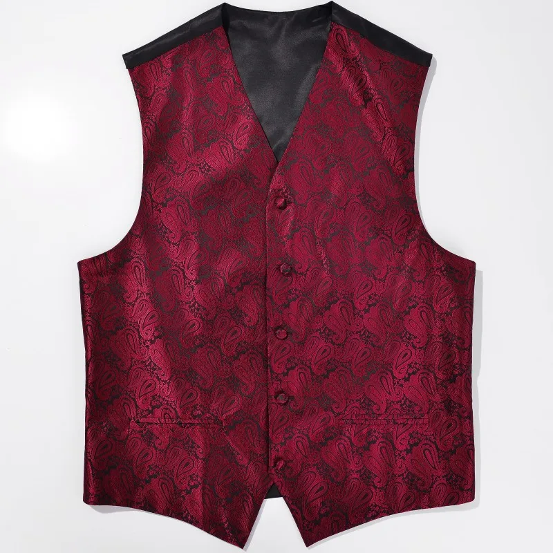 Ikepeibao винный Свадебный Мужской Классический Пейсли жилет без рукавов Топ вихревой цветочный приталенный костюмный жилет S-5XL 8 цветов