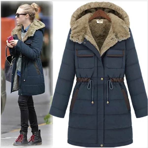 Winter New Arrival Fashion Slim Wadded Overcoat Female Thickening Liner Medium-long Cold-proof Cotton-padded Jacket Outerwear | Женская