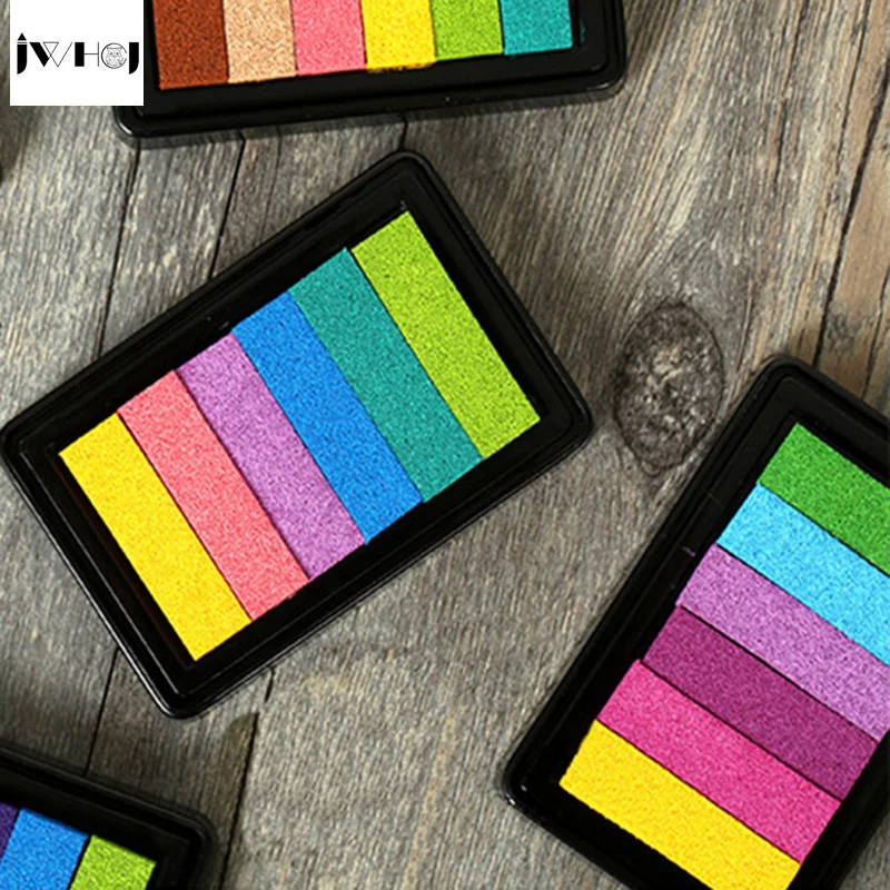 JWHCJ 1 шт. большой яркий цвет Радуга Печать inkpad Дети DIY ручной работы скрапбук