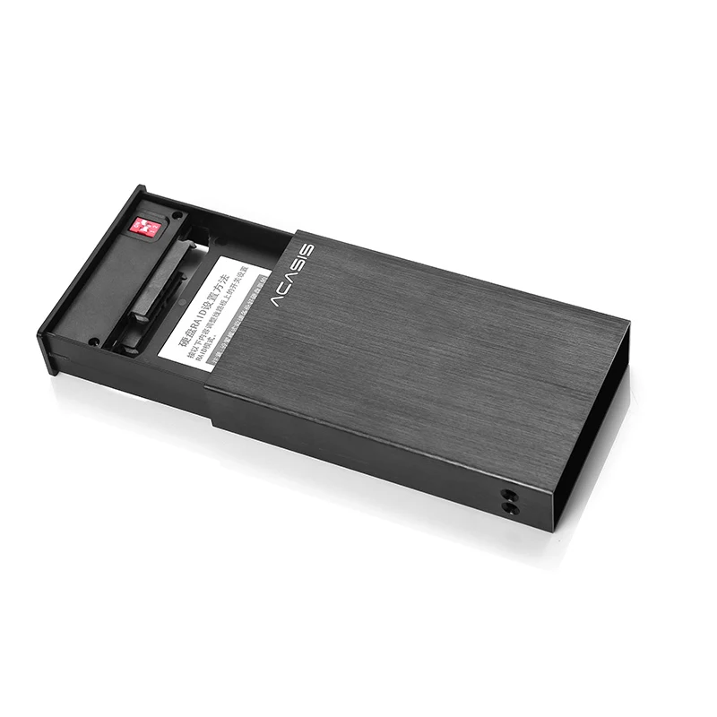 Алюминиевый корпус Acasis 15552TW 2 отсека USB3.0 5 дюймовый двойной жесткий диск RAID0 / RAID1
