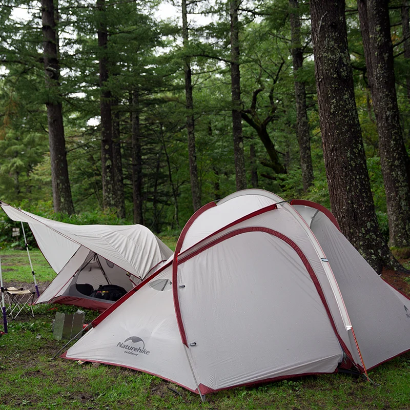 Палатка NatureHike Hiby туристическая на 3 - 4 человек, Ультралегкая двухслойная, Всесезонная из ткани, с ковриком (art.: 7ab8ac2e9) - 7ab8ac2e9