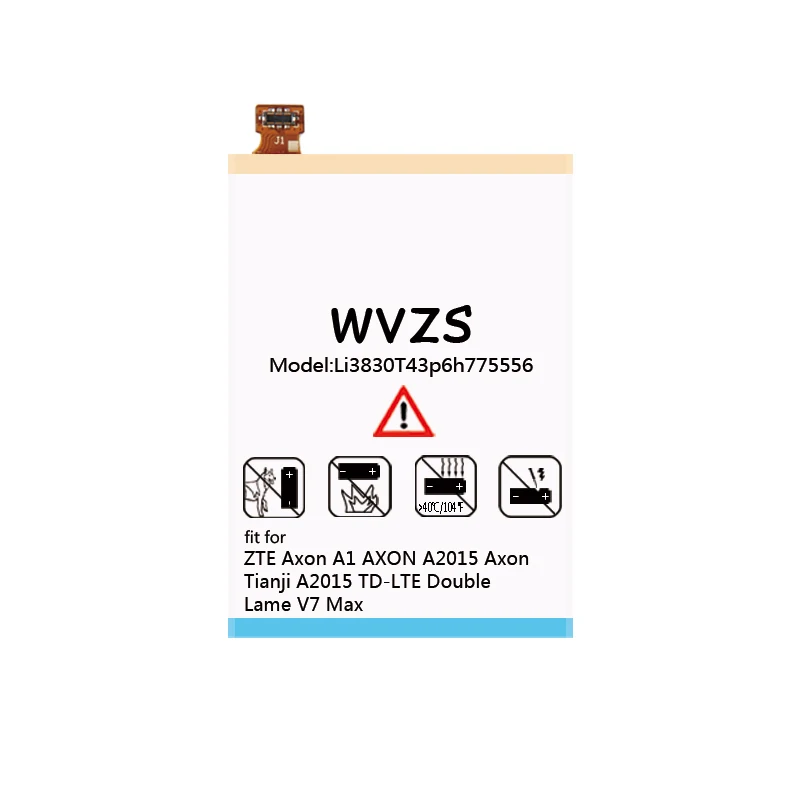 Wvzs 3500 mAh литий полимерный аккумулятор Li3830T43p6h775556 для zte Axon A1 AXON A2015 Tianji TD LTE двойное