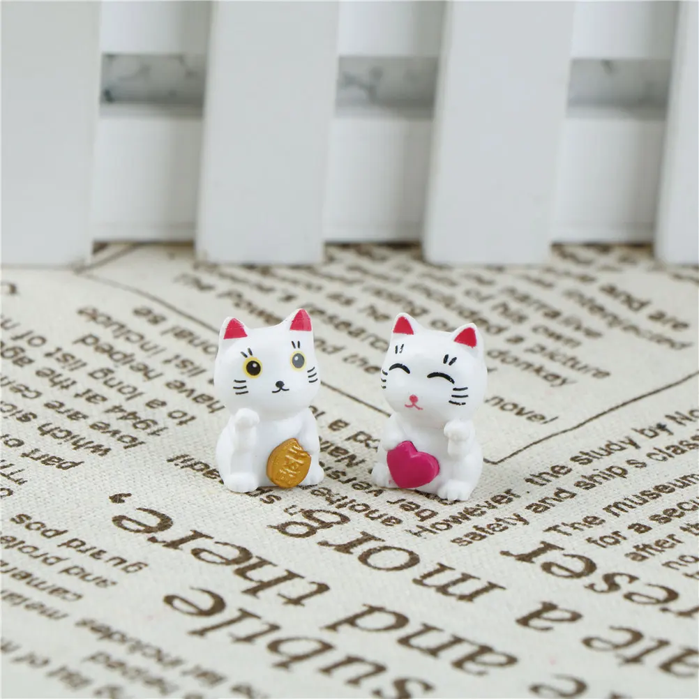 1 шт. милый мультяшный счастливый кот микро пейзаж котенок микроlandschaft горшок