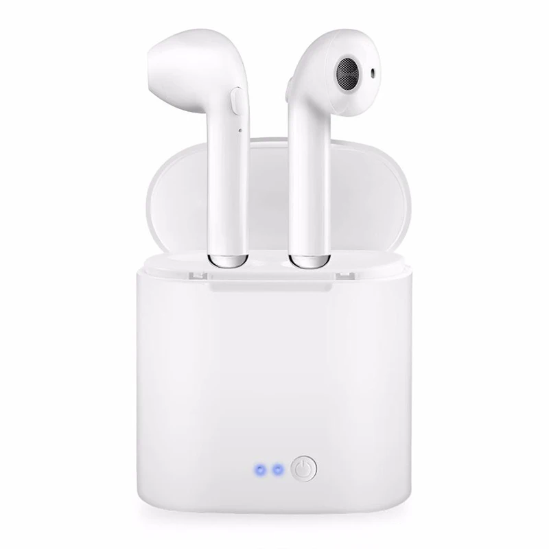 I7s tws Bluetooth наушники беспроводные наушники с микрофоном стерео наушники-вкладыши спортивная Гарнитура для наушники для телефона для iphone android - Цвет: White