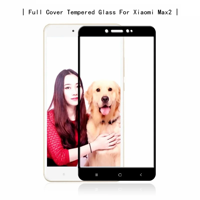 Полный охват экрана для XIAOMI MAX 2 ударопрочный закаленное стекло экран протекторы