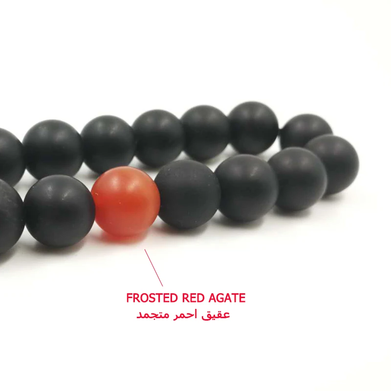 Черный Матовый Агат кожаная кисточка Tasbih все новые браслеты на руку аксессуары