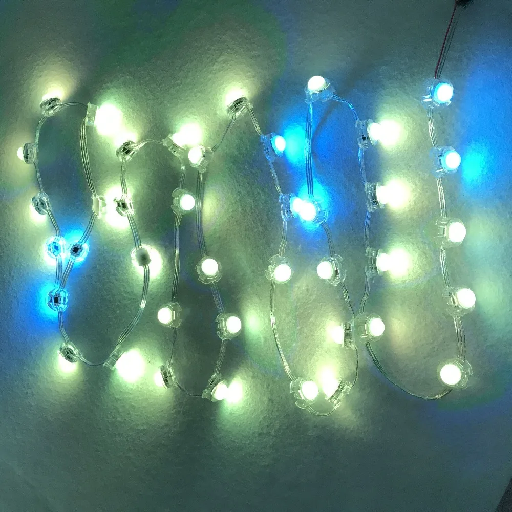50 шт. 5,5 см расстояние DC5V 20 мм WS2811 5050 SMD пиксельный модуль; прозрачный провод; матовая крышка; IP68 Номинальная; RGB адресуемый полный цвет