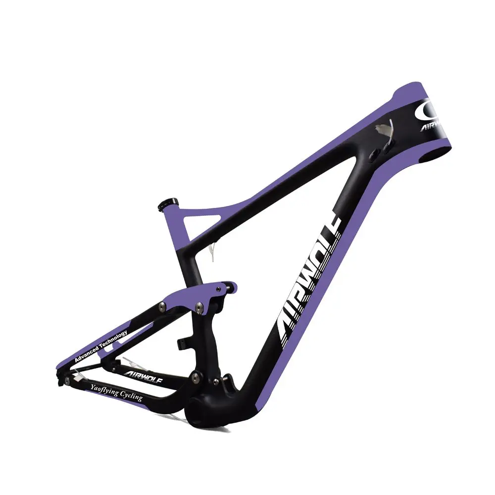 Airwolf новейший эндуро велосипед 29er полная Подвеска карбоновая MTB рама с дисковым тормозом 160 мм путешествия 122 мм карбоновая рама 29er - Цвет: With Color