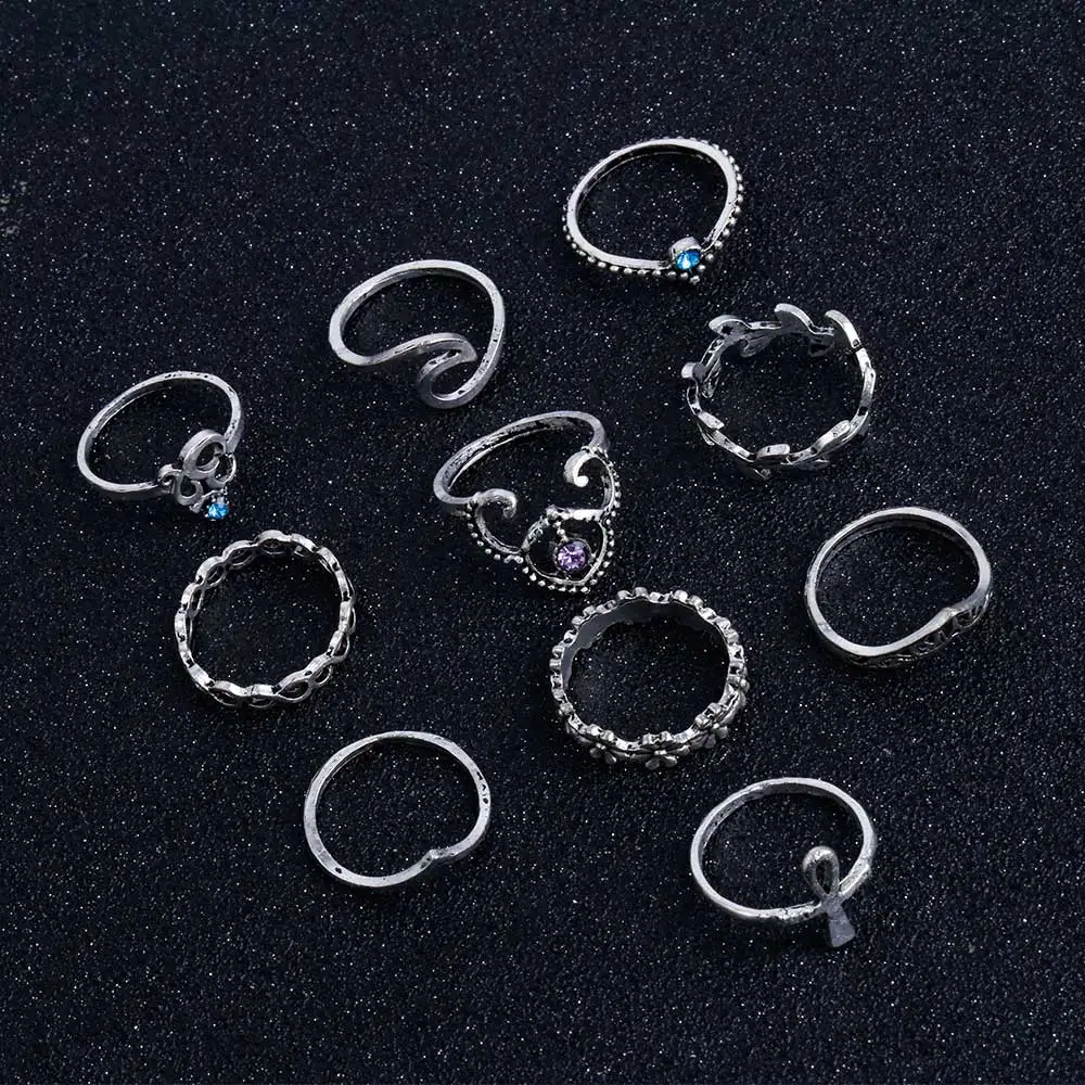 Женское кольцо в богемном стиле FAMSHIN Винтажное с переплетенным цветком и