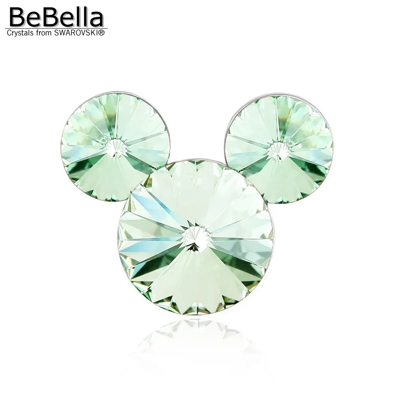 BeBella брошь с кристаллами в виде мышки заколки из кристаллов Swarovski модная