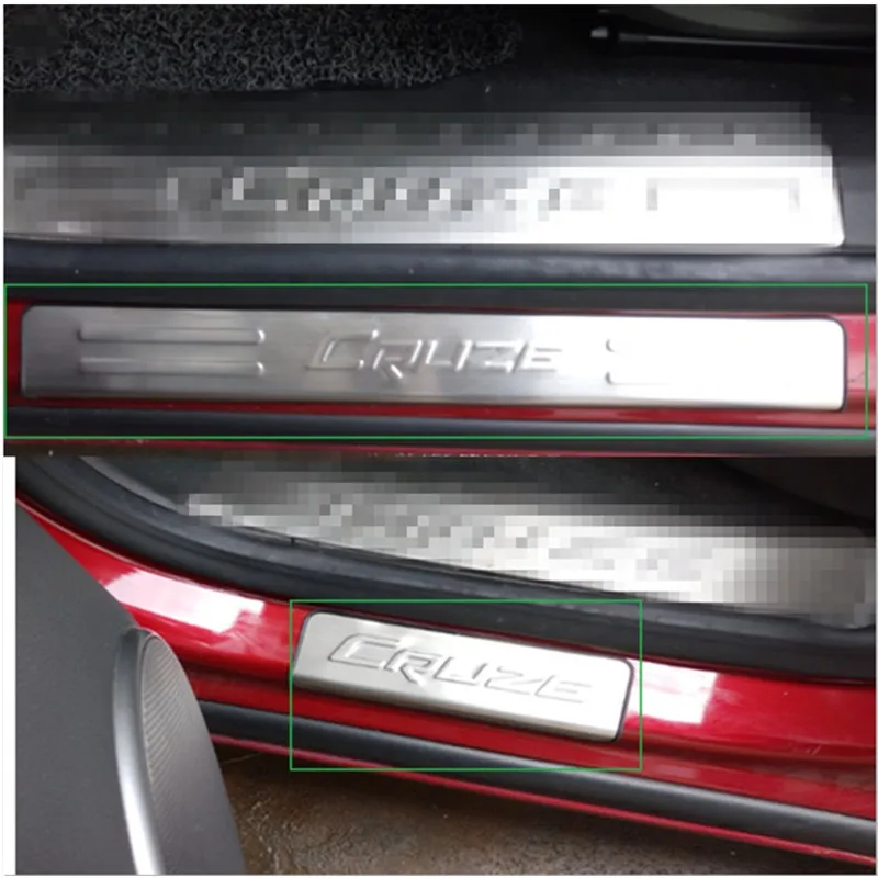 Автомобильные аксессуары из нержавеющей стали Накладка на порог для Chevrolet Chevy Cruze