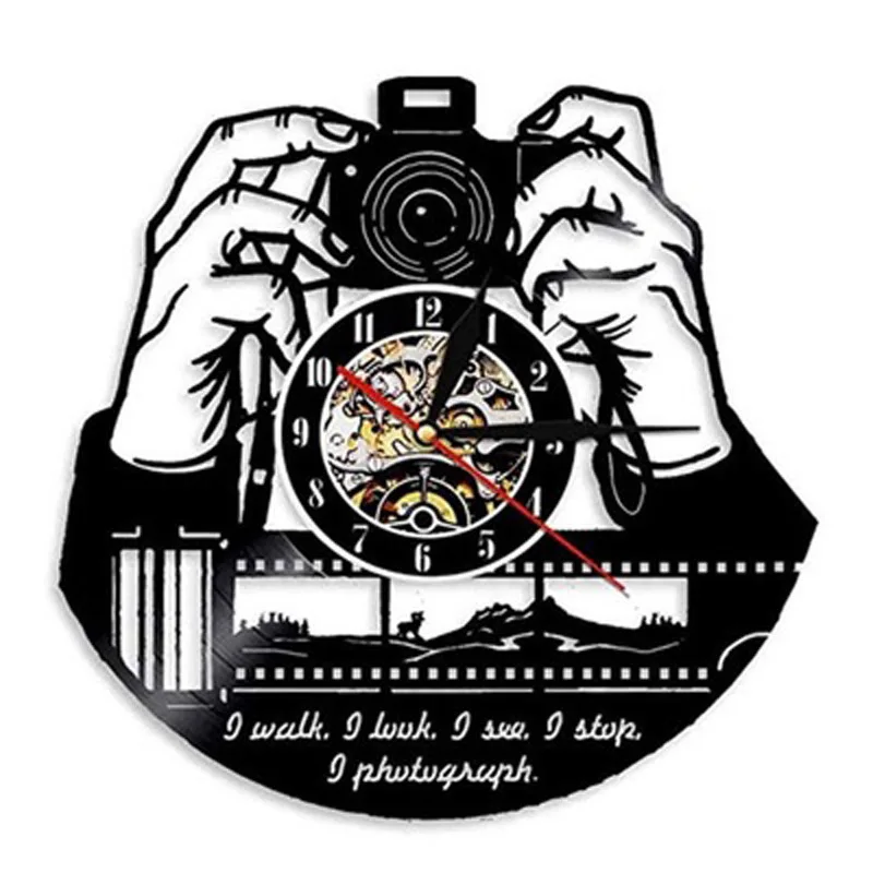 Винтажные виниловые часы Horloge Murale дизайн настенных часов для фотосъемки