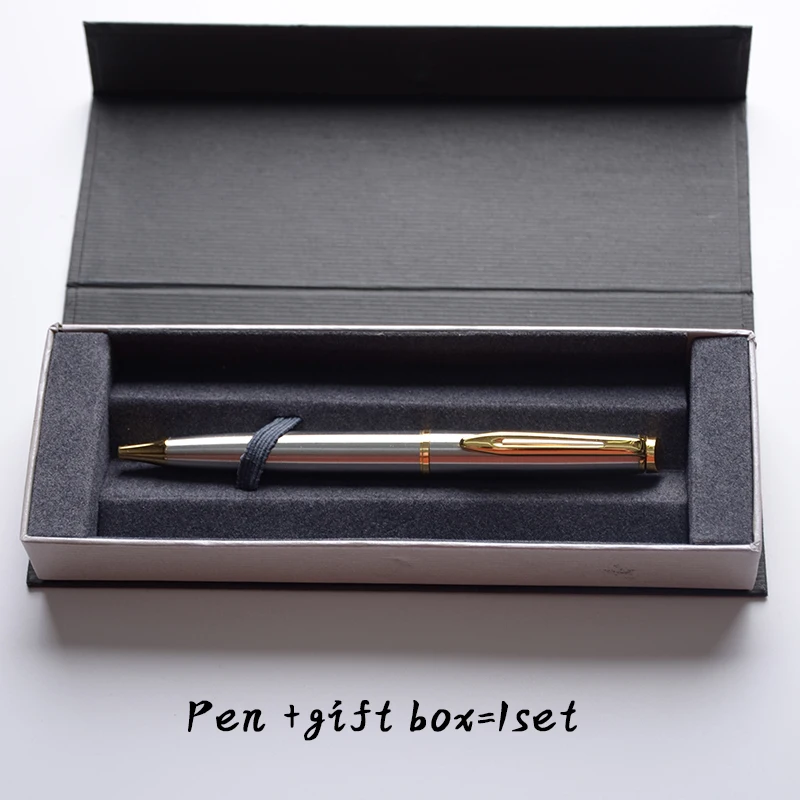 Baoer металлическая шариковая ручка stylo cristal Роскошная офисная Подарочная шариковая ручка для письма синяя заправка boligrafos divertidos boligrafo lotes - Цвет: As shown