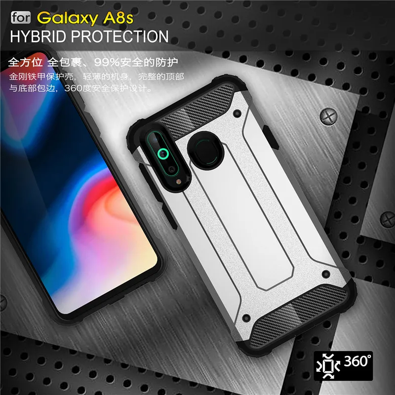 Mobile Phone Case For Samsung Galaxy A8S Hybrid Tough Shockproof Silicone Armor Bumper Hard A8s 6.4'' |