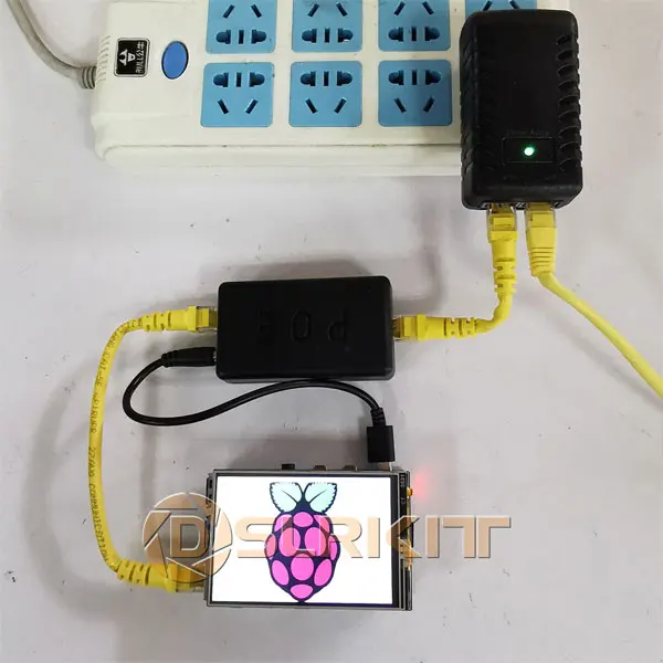DSLRKIT 5V 3A 4A 20Watt Gigabit Raspberry Pi 4 4B Active PoE Splitter USB TYPE C Ethernet