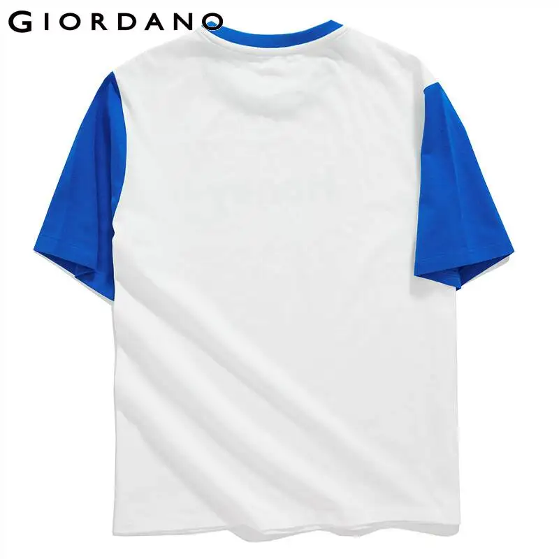Giordano женская футболка с рисунком меда графика контрастных цветов дизайнерские