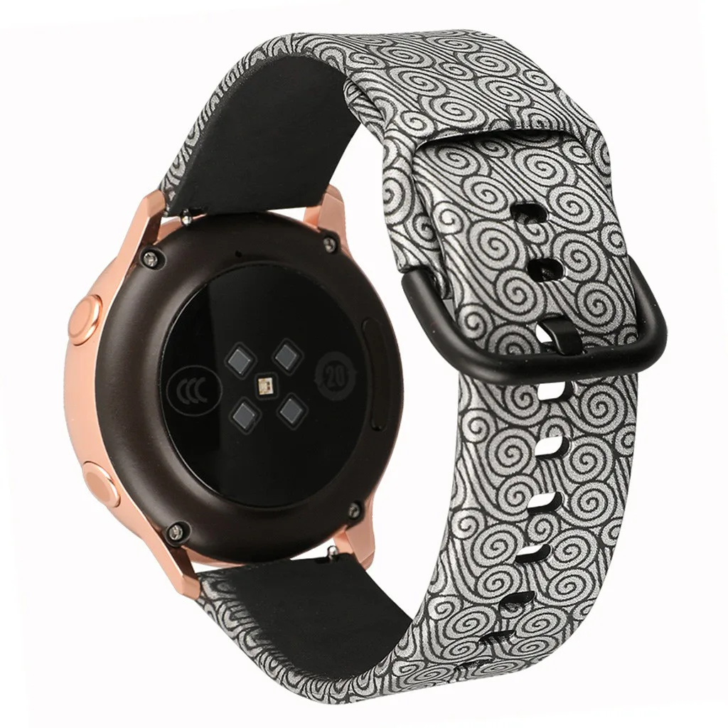Ремешок силиконовый для Samsung Galaxy Watch 42 мм/Active 40 мм модный спортивный прочный
