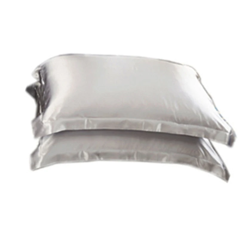 Light grey 50*70 см однотонные Цвет шелковый атлас Подушка Чехол мульти Цвет чехлы для сидений автомобиля из ткани, имитирующей шелк наволочка на подушку queen Стандартный один наволочки Декор для дома - Цвет: Light grey