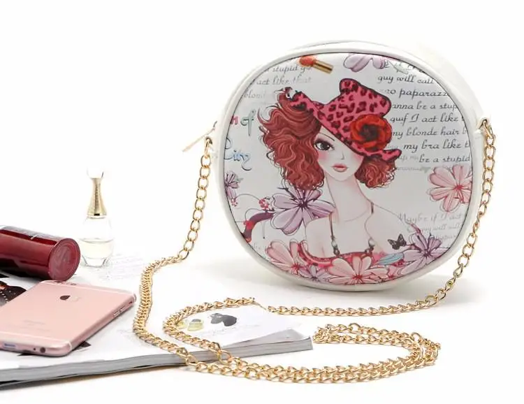 Маленькие круглые сумки с персонажами новая модная мультяшная сумка для женщин