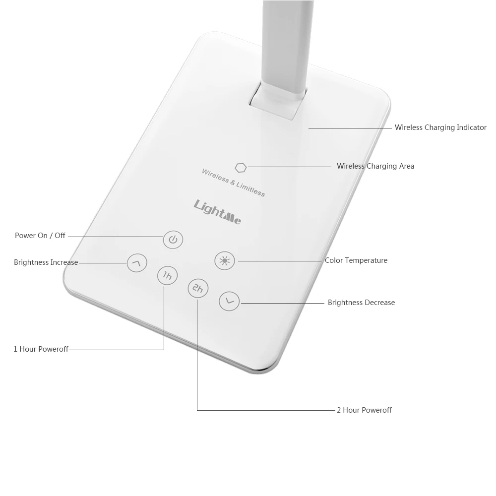 DOITOP универсальное беспроводное настольное зарядное устройство usb зарядка для смартфона складное QI Беспроводное зарядное устройство с 4 световыми цветными настольными лампами