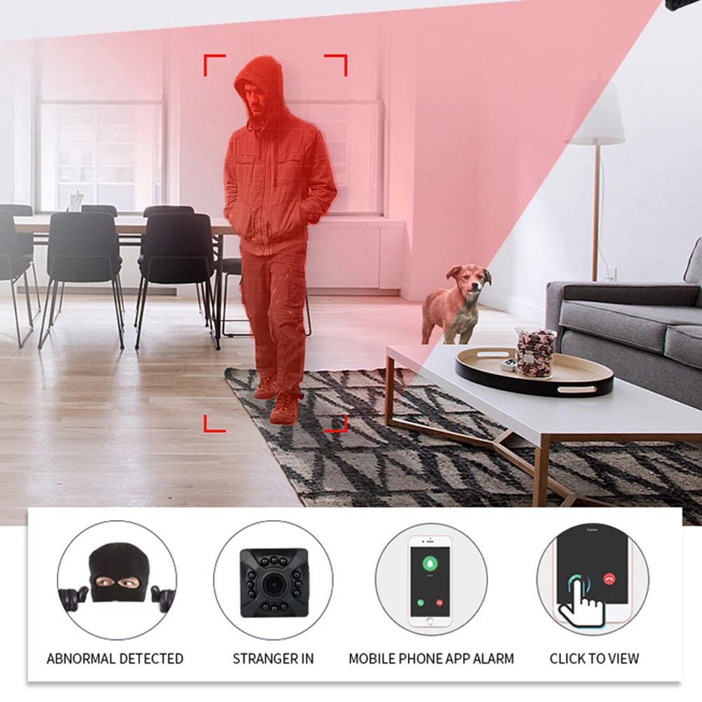 Портативная беспроводная камера ночного видения 1080P HD Магнитная WiFi IP мини камера P2P веб-камера видеокамера дистанционный регистратор зонд